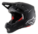 Alpinestars Missile Tech Solid Fullface-Helm, Schwarz Matt, rote Polsterung und Belüftungsgitter für Downhill-MTB.
