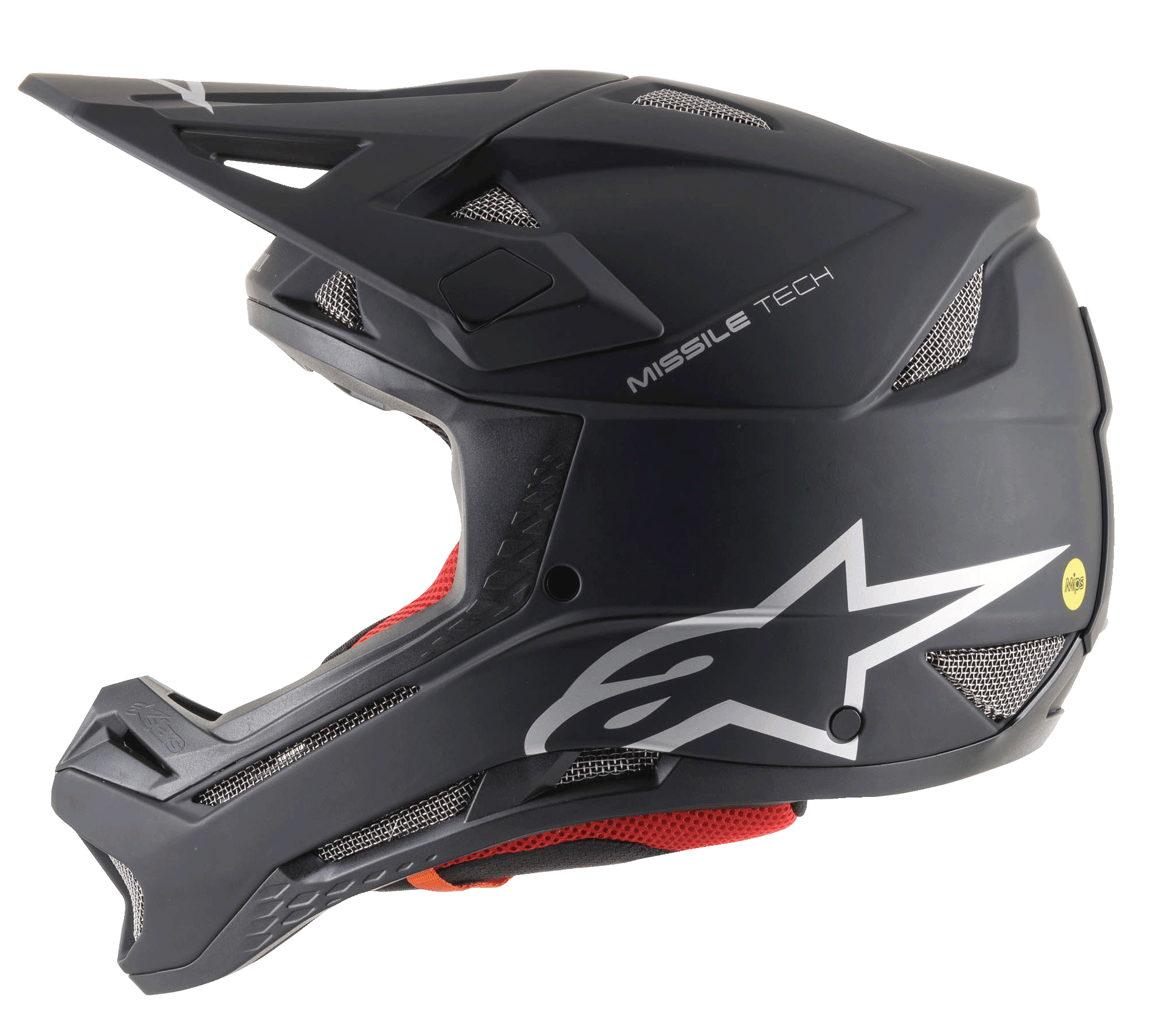 Missile Tech Solid Helm in Schwarz Matt, Full-Face Downhill-MTB-Helm mit MIPS-Schutz und Netzbelüftung.