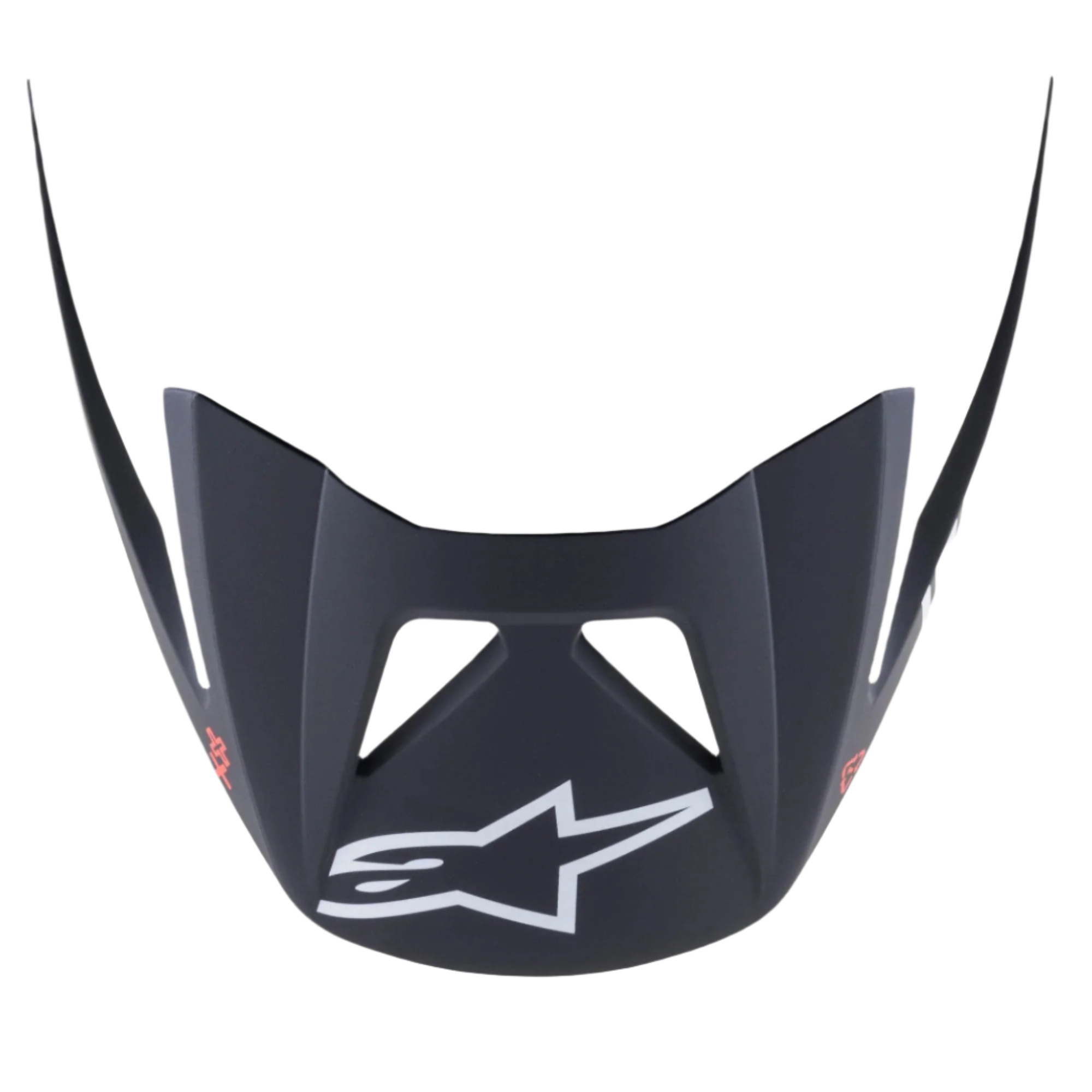 Alpinestars Visor Vector Tech A1, replacement cycling helmet visor, Black Light Gray Matt, featuring white A-star logo on front, durable plastic construction for MTB trail and enduro use