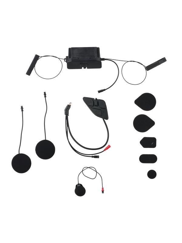 Alpinestars A Connect Intercom System, Motorradhelm-Intercom-Zubehör, Schwarz, mit Steuereinheit, Lautsprechern und Kabelkomponenten