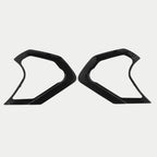 Alpinestars Supertech R10 Visiermechanismusabdeckung, Helm-Zubehör, Schwarz Glänzend, Paar schlanker, kantiger Kunststoffabdeckungen für den Visiermechanismus, Hochglanz-Finish, offizielles Ersatzteil für S-R10 Helme
