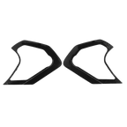 Alpinestars Supertech R10 Visiermechanismusabdeckung, Schwarz glänzend, Paar Kunststoff-Ersatzkomponenten für den Visiermechanismus, geometrische Form mit Ausschnitten, offizielles Ersatzteil für S-R10 Helme
