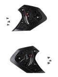 Alpinestars S-R7 Visiermechanismus-Set, schwarze Motorradhelm-Ersatzteile für Road Racing, inklusive Montageschrauben