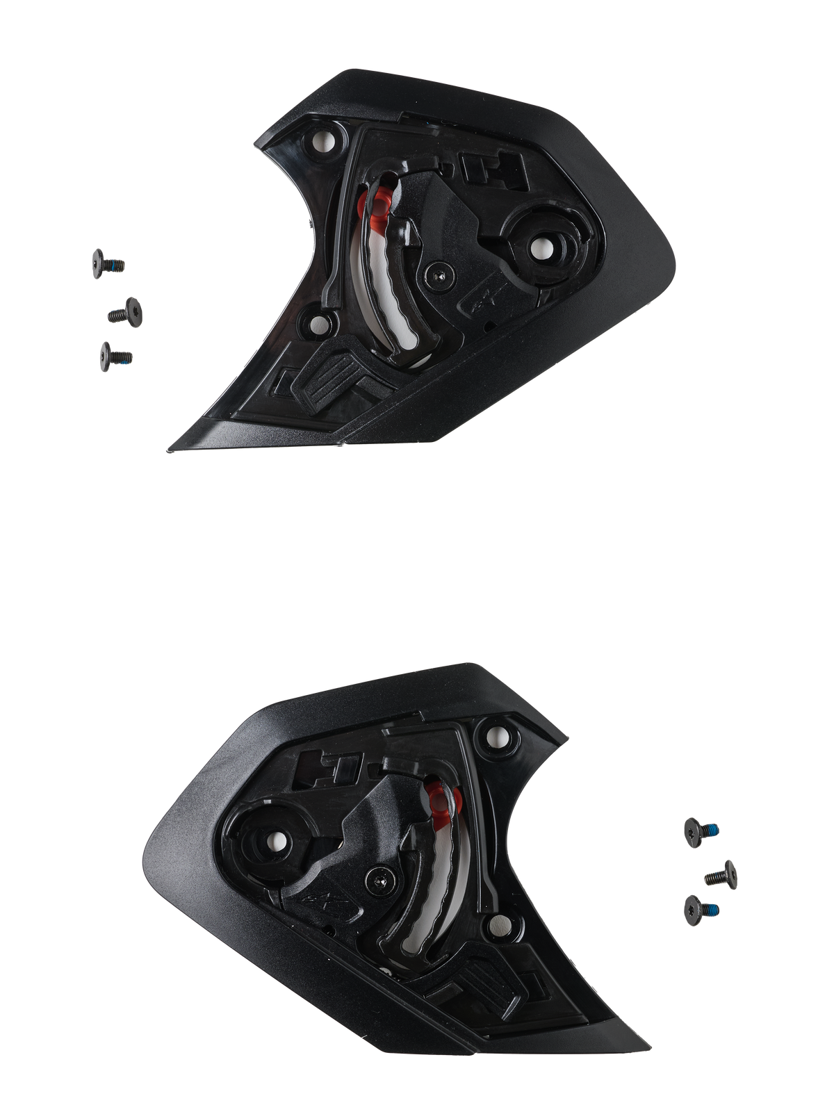Alpinestars S-R7 Visiermechanismus-Set, schwarze Motorradhelm-Ersatzteile für Road Racing, inklusive Montageschrauben
