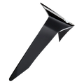 Alpinestars Supertech R10 Solid Standard Spoiler, Helmet Accessory, Solid Black Glossy, aerodynamic replacement part for S-R10 motorcycle helmets, featuring a sleek angular design with a glossy finish