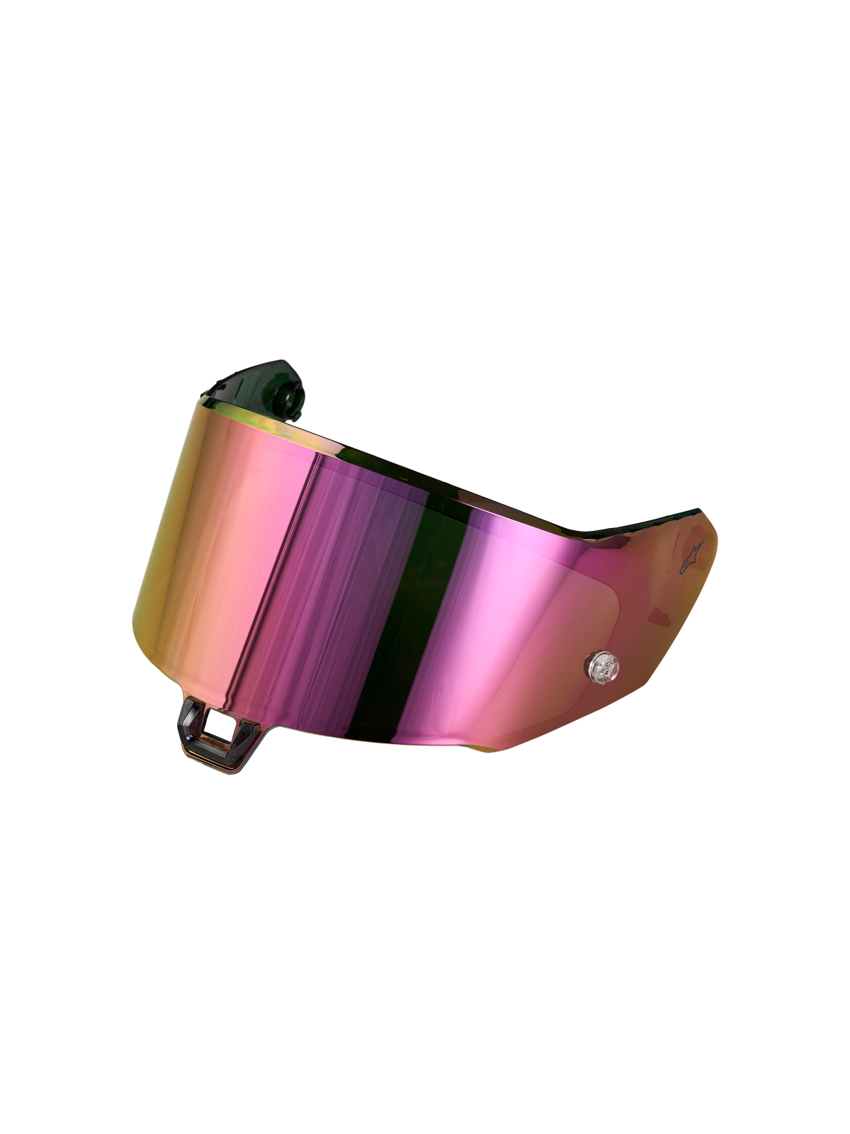 Alpinestars Absolute Vision Shield V2, Helmvisier für den Rennsport, Regenbogenfarben und Violett mit Spiegelbeschichtung, Polycarbonat-Konstruktion