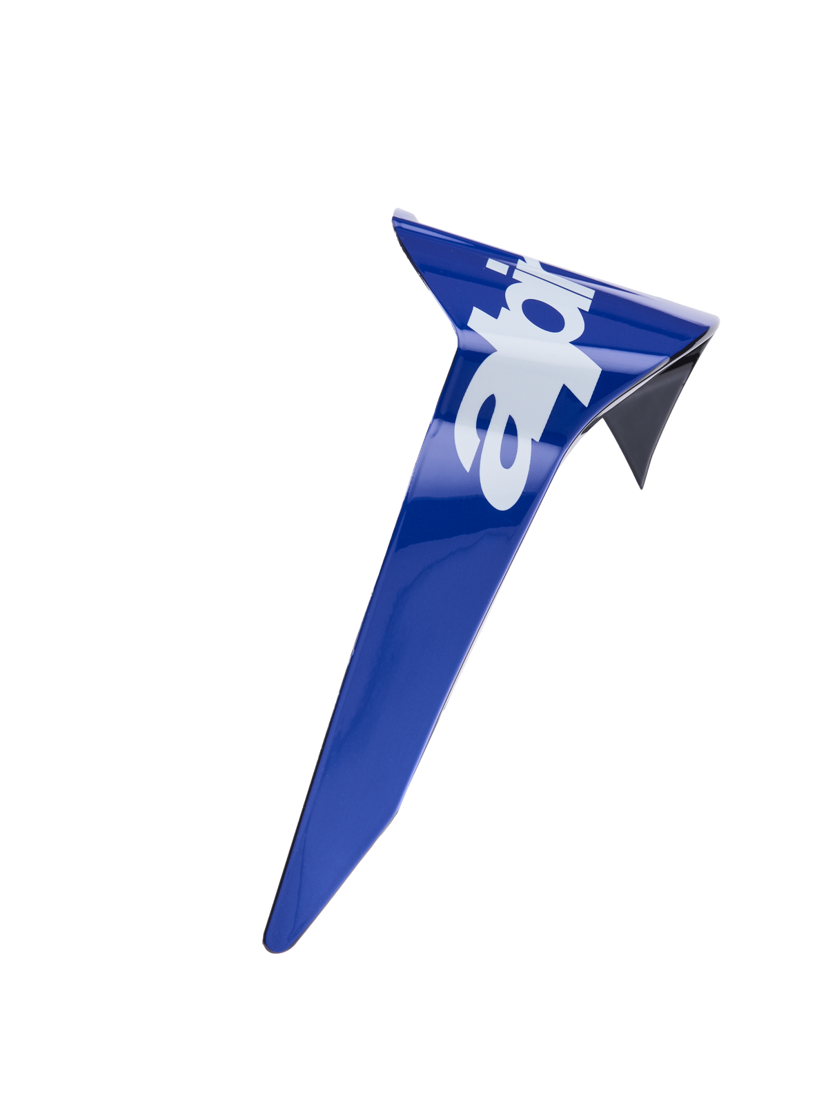 Alpinestars Supertech R10 Arius Standard-Spoiler, aerodynamisches Helm-Ersatzteil, glänzendes Blau mit weißem Alpinestars-Branding, präzisionsgeformter Kunststoff für Stabilität bei hohen Renngeschwindigkeiten