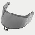 Alpinestars Supertech R10 AFHS-01 Visier, Helmvisier, Light Smoke, halbtransparenter grauer Kunststoff, aerodynamisch gewölbtes Design mit seitlichen Befestigungspunkten und zentraler Lasche, Ersatzteil für S-R10 Rennhelm.