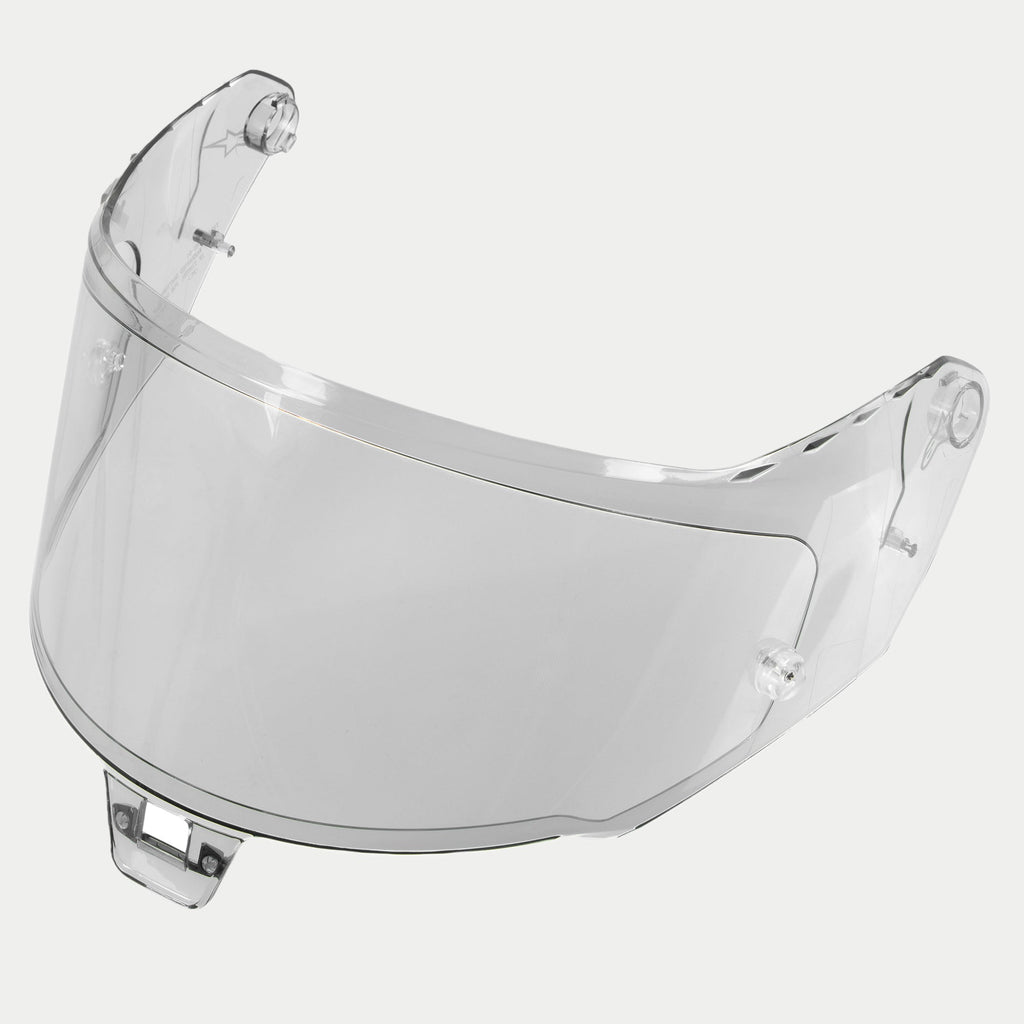 Alpinestars Supertech R10 AFHS-01 Shield, Ersatz-Helmvisier, photochromatisch, klares gebogenes Kunststoffdesign mit Befestigungsmechanismen, kompatibel mit S-R10 Rennhelmen, UV-geschützte und kratzfeste Ausführung