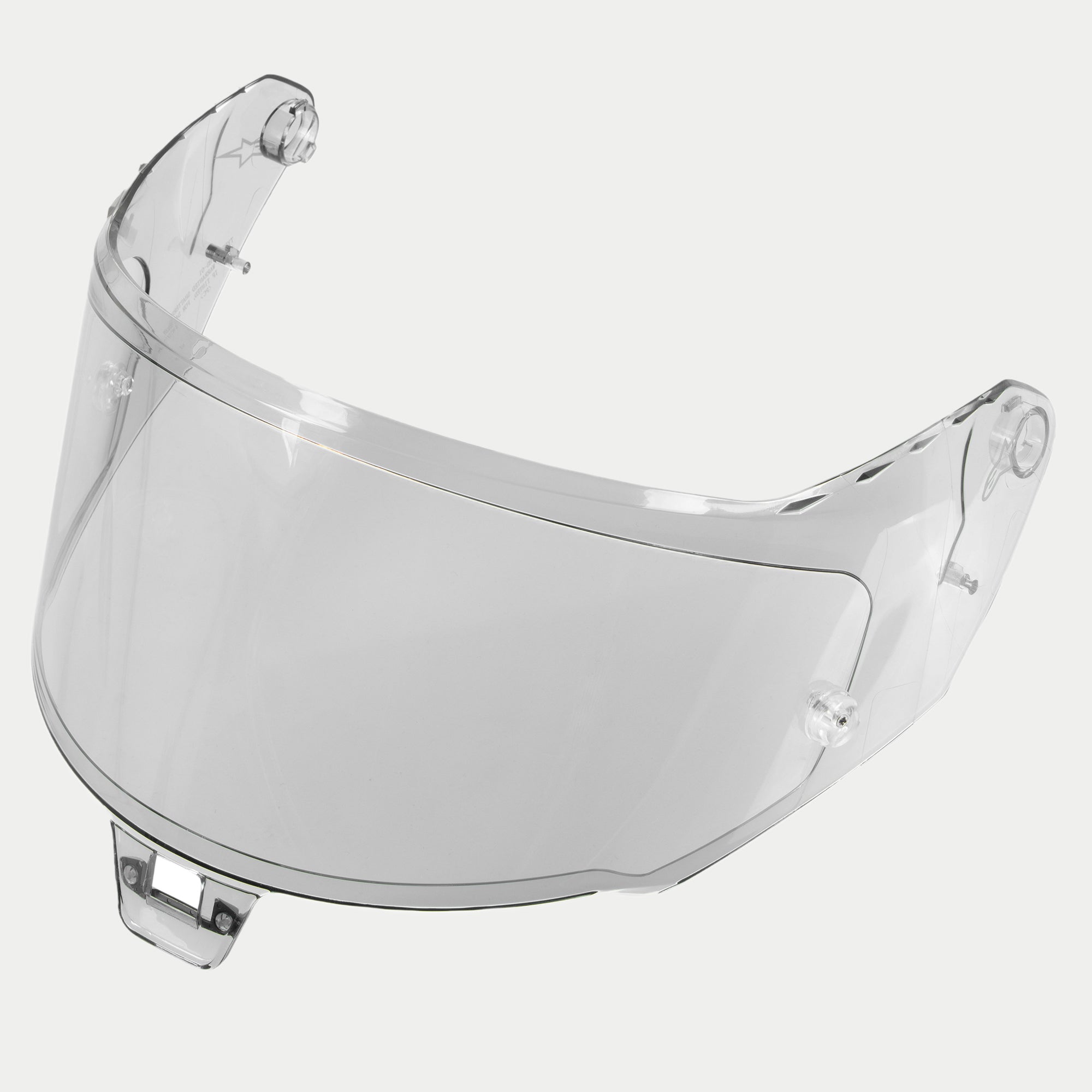 Alpinestars Supertech R10 AFHS-01 Shield, Ersatz-Helmvisier, photochromatisch, klares gebogenes Kunststoffdesign mit Befestigungsmechanismen, kompatibel mit S-R10 Rennhelmen, UV-geschützte und kratzfeste Ausführung