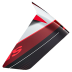 Alpinestars Supertech R10 Team Race Spoiler, Helmet Accessory, Black Carbon Red and White Glossy, aerodynamic replacement part with angular graphics and sleek profile