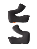 Alpinestars S-M3 Wangenpolster-Set +5MM, Motocross-Helm-Ersatzpolster, schwarzes strukturiertes Textilgewebe mit grauen Mesh-Kanten, ergonomisch konturiertes Design, feuchtigkeitsableitendes Material für erhöhten Komfort und sicheren Sitz