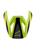 Alpinestars S-M3 Youth Fray Visier, Motocross-Helmvisier, Rot, Gelb-Fluoreszierend und Schwarz mit Hochglanz-Finish, eckiges Design mit dem Alpinestars Stern-Logo, offizielles Ersatzteil für Jugend-Rennhelme