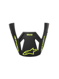 Alpinestars S-M3 Radium ECE06 Visier, Ersatzvisier für Motocross-Helme, Grau, Schwarz und Gelb Fluo Matt, mit gelbem fluo Alpinestars-Branding und Stern-Logo, mattes Finish, aerodynamisches Design für den Offroad-Rennsport
