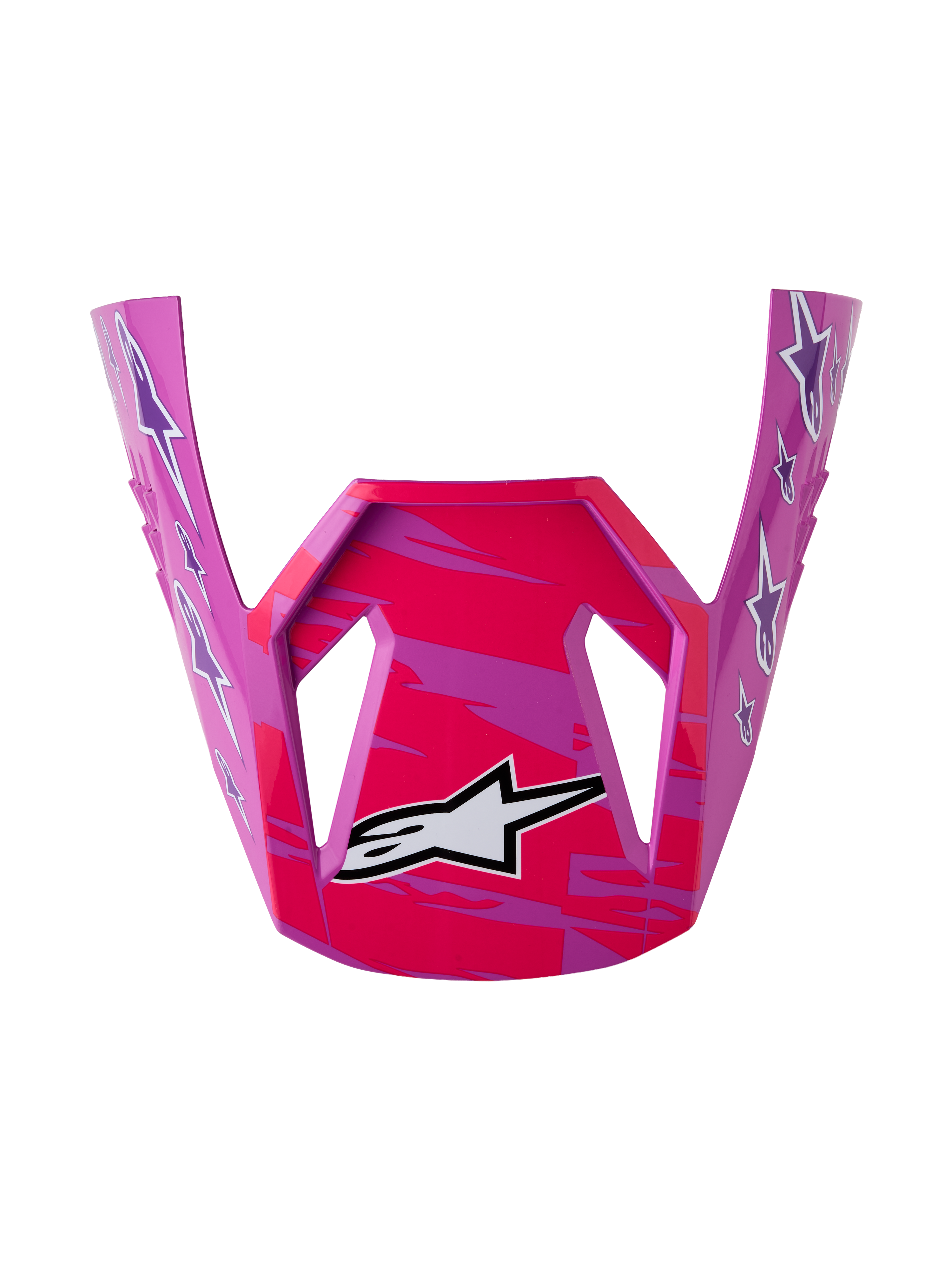 Alpinestars SM3 Falcon Visier ECE06, Motocross-Ersatzvisier in Lila und Pink Fluo, glänzendes Finish, Offroad-Zubehör