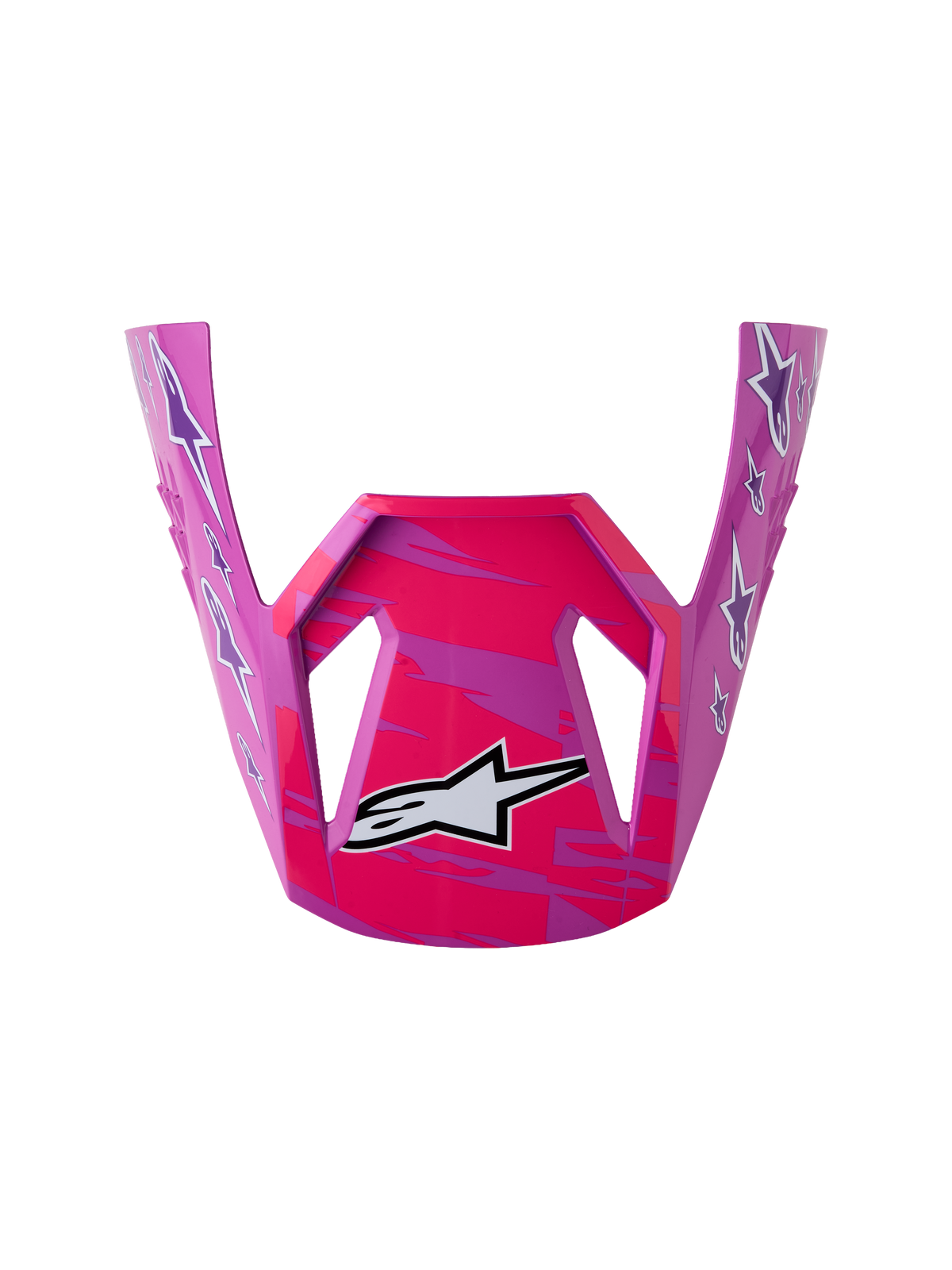 Alpinestars SM3 Jugend-Visier Falcon, Motocross-Ersatzvisier für Jugend-Helme, glänzendes Lila und Pink Fluo, Kunststoff mit weißem Astars-Logo