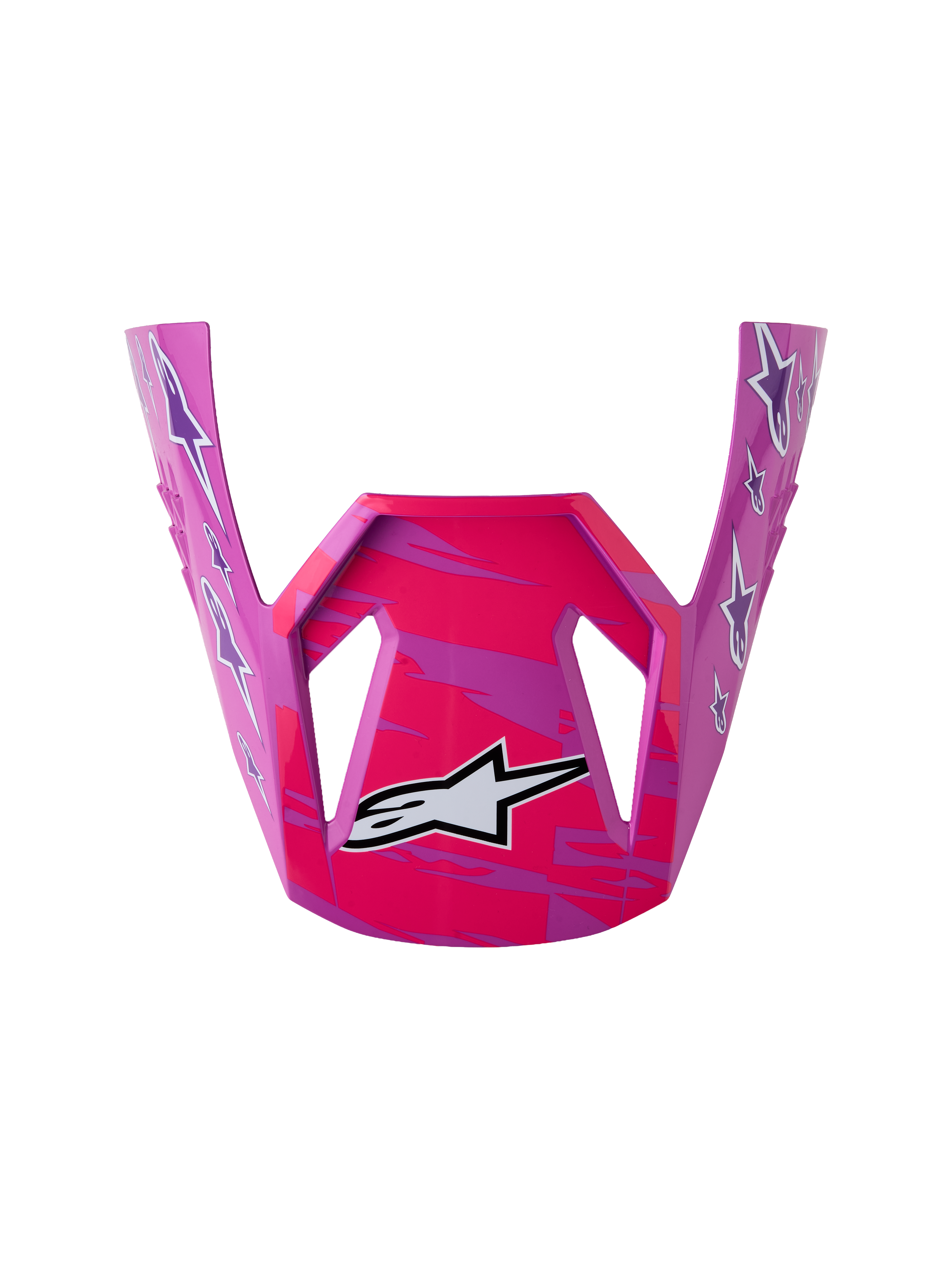Alpinestars SM3 Jugend-Visier Falcon, Motocross-Ersatzvisier für Jugend-Helme, glänzendes Lila und Pink Fluo, Kunststoff mit weißem Astars-Logo