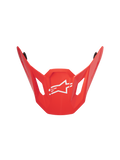 Alpinestars S-M7 Core ECE06 Visier, Rot Glänzend, Ersatzvisier für Motocross-Helme, mit kantigem aerodynamischem Design, zentralem weißem Alpinestars-Sternlogo, seitlichen Belüftungsausschnitten und einer langlebigen glänzenden Oberfläche