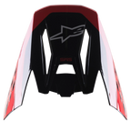 Alpinestars S-M5 Beam Visier in Schwarz und Rot (glänzend), Motocross-Helm-Ersatzteil, glänzendes Finish mit roten Akzenten, mit Astars-Logo und SM5-Schriftzug, entwickelt für Offroad- und Motocross-Rennsport