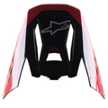 Alpinestars S-M5 Beam Visier, Motocross-Helm-Zubehör, Glänzendes Schwarz und Rot, mit grauem Stern-Logo und rotem SM5-Branding, Ersatzvisier für Offroad-Rennausrüstung