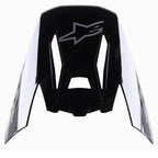 Alpinestars S-M5 Rover Visier, Motocross-Helm Ersatzvisier, Schwarz Anthrazit Camo Glänzend, mit grauem Alpinestars-Logo, eckiges Design mit Camouflage-Seitenakzenten, Ersatzzubehör für Offroad-Rennhelme