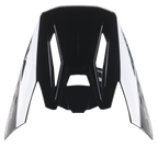 Alpinestars S-M5 Scout Visor, Black Silver Glossy replacement peak for motocross helmets, aerodynamic design with side branding and ventilation slots, high-gloss finish