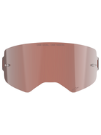Alpinestars Supertech Mirror Lens, Motocross Goggle Replacement, Mirror Silver with reddish-brown Absolute Vision™ tint, reflective surface with integrated tear-off posts, 'ONE GOAL. ONE VISION.' engraving and Alpinestars logo