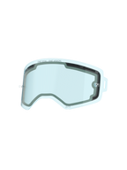 Alpinestars Supertech Lens, Blue Tinted Double Pane Vented Goggle Lens, featuring 'ONE GOAL. ONE VISION.' text, impact-resistant polycarbonate replacement lens for motocross and off-road racing protection