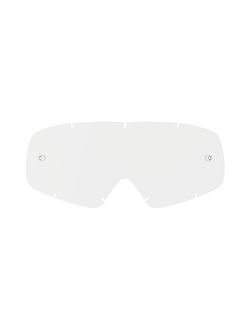 Alpinestars Vision Youth Lens, klares Ersatzglas für Jugend-Motocross-Brillen, transparentes Polycarbonat, integrierte Abreißstifte, sieben Schlüsselloch-Verriegelungskerben, Antibeschlag- und Doppelscheiben-Design für Jugend-Motocross-Rennsportausrüstung