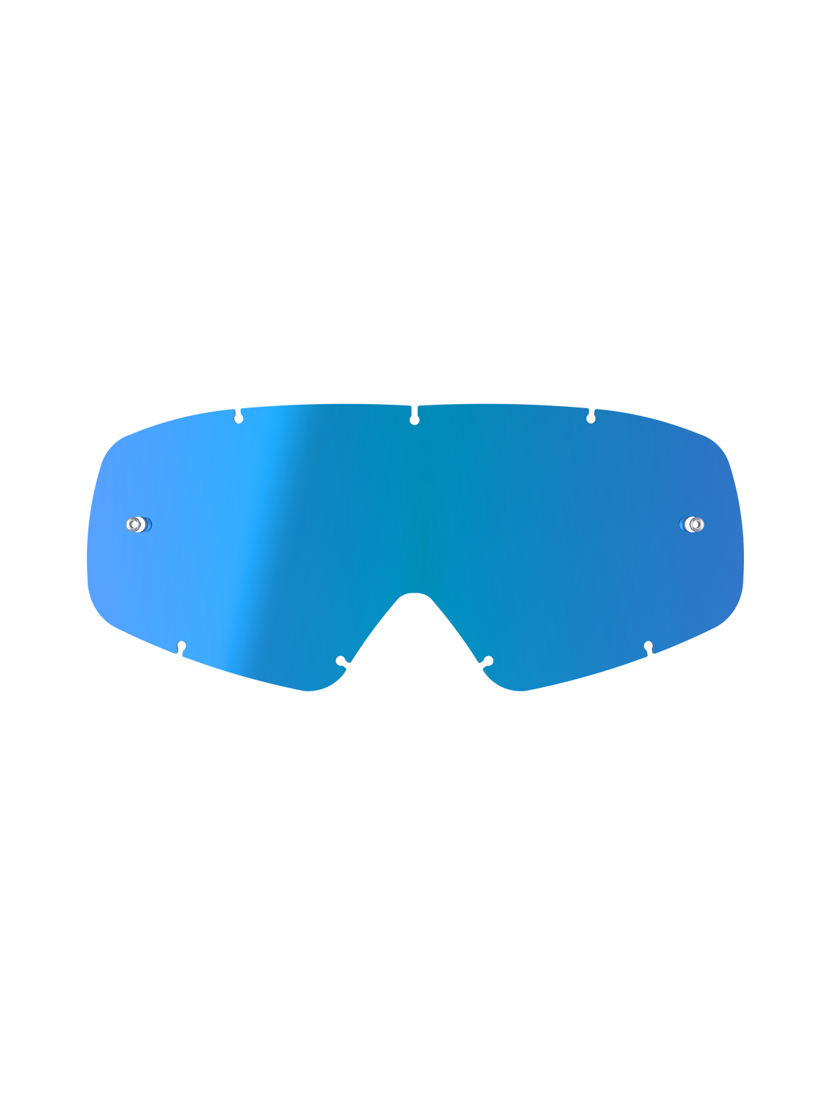Alpinestars Vision Youth Mirror Lens, Mirror Blue Replacement Goggle Lens, Curved Polycarbonate design with seven-keyhole locking points and tear-off posts, Youth Motocross Accessory