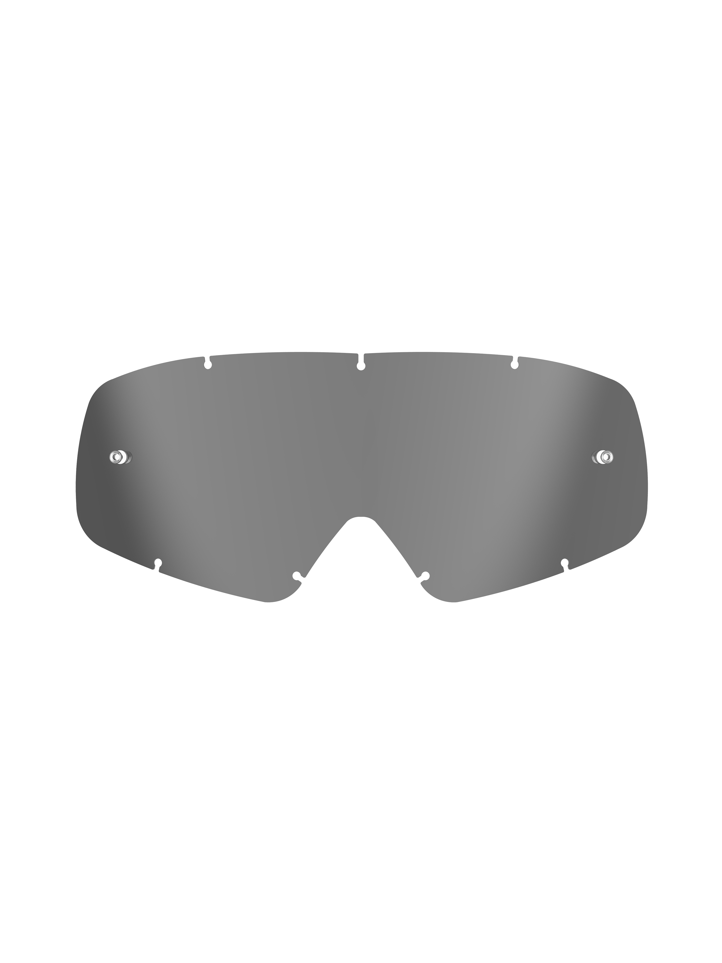 Alpinestars Vision Youth Mirror Lens, Brillenzubehör, Silber verspiegelt, reflektierendes graues Polycarbonat-Ersatzglas mit integrierten Tear-off-Pins und Befestigungskerben, konzipiert für Jugend-Motocross-Brillen