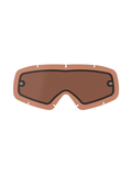 Alpinestars Vision Dual Pane Youth Lens, kupferrosé getöntes Ersatzglas, Doppelscheiben-Konstruktion mit schwarzer Dichtung, integrierte Tear-off-Halterungen, Sieben-Schlüsselloch-Verriegelungskerben, gebogenes Polycarbonat für Jugend-Motocross und Offroad-Rennsport