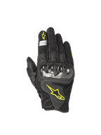 Alpinestars SMX-1 Air V2 Handschuhe, Herren-Motorradhandschuhe, Schwarz und Gelb Fluo, Leder und Mesh, CE-zertifiziert.