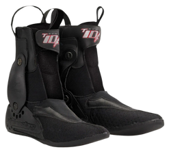 Alpinestars Tech-10 Removable Inner Shoe, Black Motorcycle Boot Liners, Red and White Tech-10 Logo, Textured Fabric with Synthetic Panels, Adjustable Straps with Metal Snaps, Front and Rear Pull Tabs