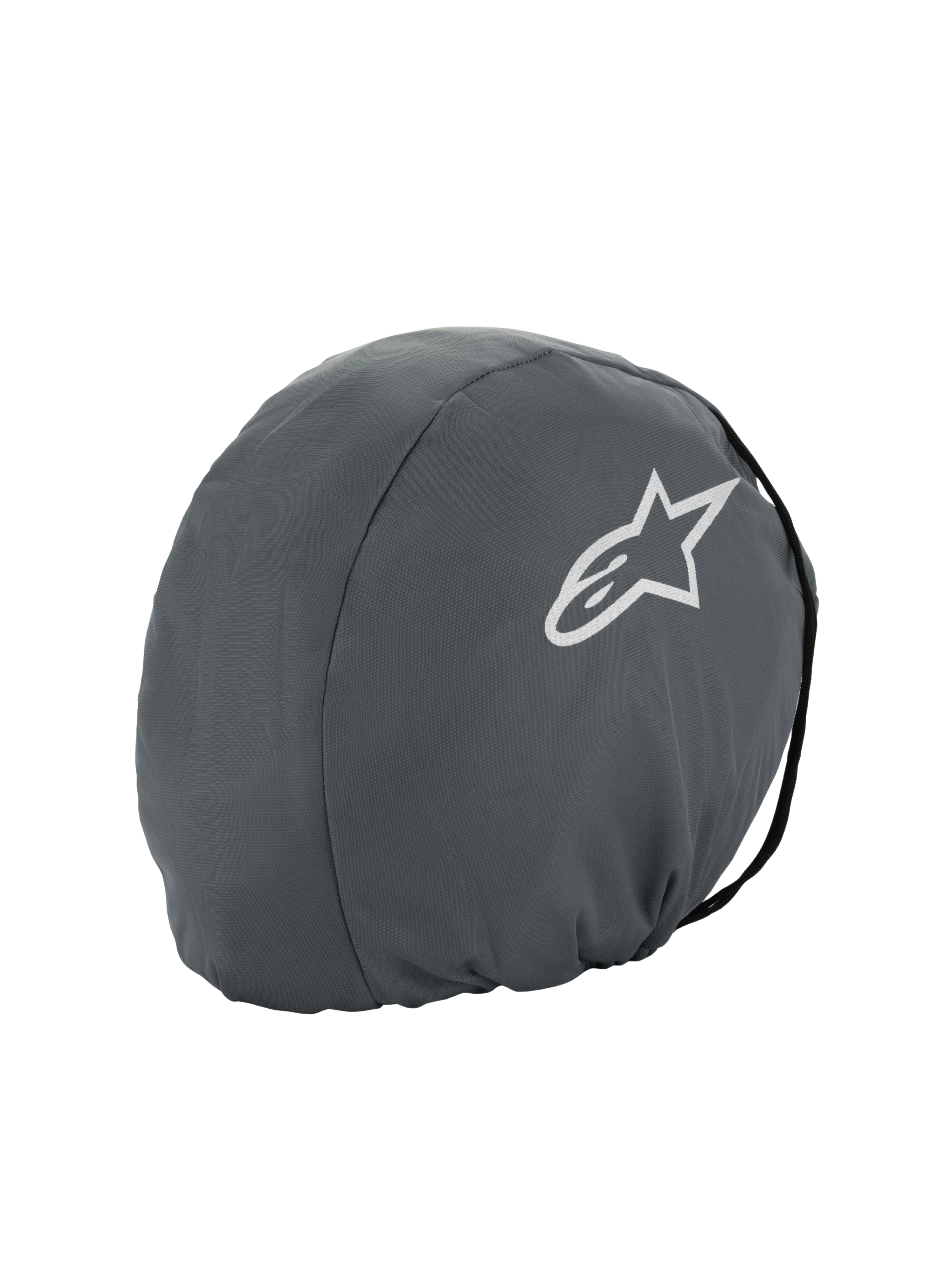 Alpinestars Supertech R10 Soft Bag, Helmet Storage Bag, Dark Gray, White Astars star logo, lightweight textile protective cover for motorcycle helmet transport
