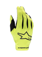 Alpinestars Radar Handschuhe 2025, Motocross-Handschuhe in Gelb Fluo und Schwarz, leichtes Design für Offroad-Einsätze.