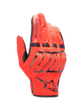 Alpinestars MM 93 Losail V2 Handschuh, Urbaner Motorradhandschuh, Hellrot und Schwarz, atmungsaktive Mesh-Konstruktion mit Hartknöchelschutz, schwarzes Alpinestars-Logo am Handgelenk, kurze Stulpe, gepolsterte Fingerdetails