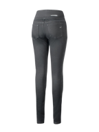 Alpinestars Shuri Damen-Leggings Summer, Schwarz, Rückansicht von schmal geschnittenen Motorrad-Leggings, mit High-Waist-Design, zwei Gesäßtaschen und dezentem Alpinestars-Branding an der Tasche und am Bund