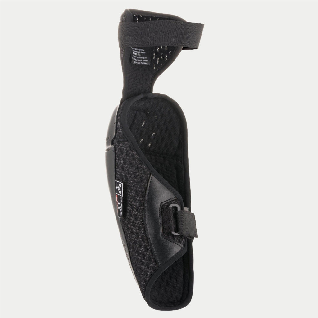 Alpinestars Youth Bionic Plus Ellbogenschützer, Schwarz, Innenansicht mit atmungsaktivem 3D-Mesh-Futter und doppeltem Klettverschluss, leichtes ergonomisches Design für Motocross-Schutz für Jugendliche