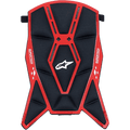 Alpinestars Supertech M10/M8 Helm-Kopfpolster, Ersatz-Helmpolsterung, Schwarz und Rot, gepolsterte Mesh-Konstruktion mit rotem geometrischem Rahmen, weißem Astars-Logo und Supertech-Branding, für erstklassigen Komfort im Motocross-Helminneren