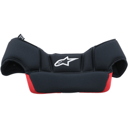 Supertech M10/M8 Helm-Kronenpolster, Ersatz-Helmzubehör, Schwarz und Rot, mit weißem Alpinestars-Logo, weiches gepolstertes Mesh-Material, ergonomisch geschwungene Form für eine optimale Passform im Helminneren